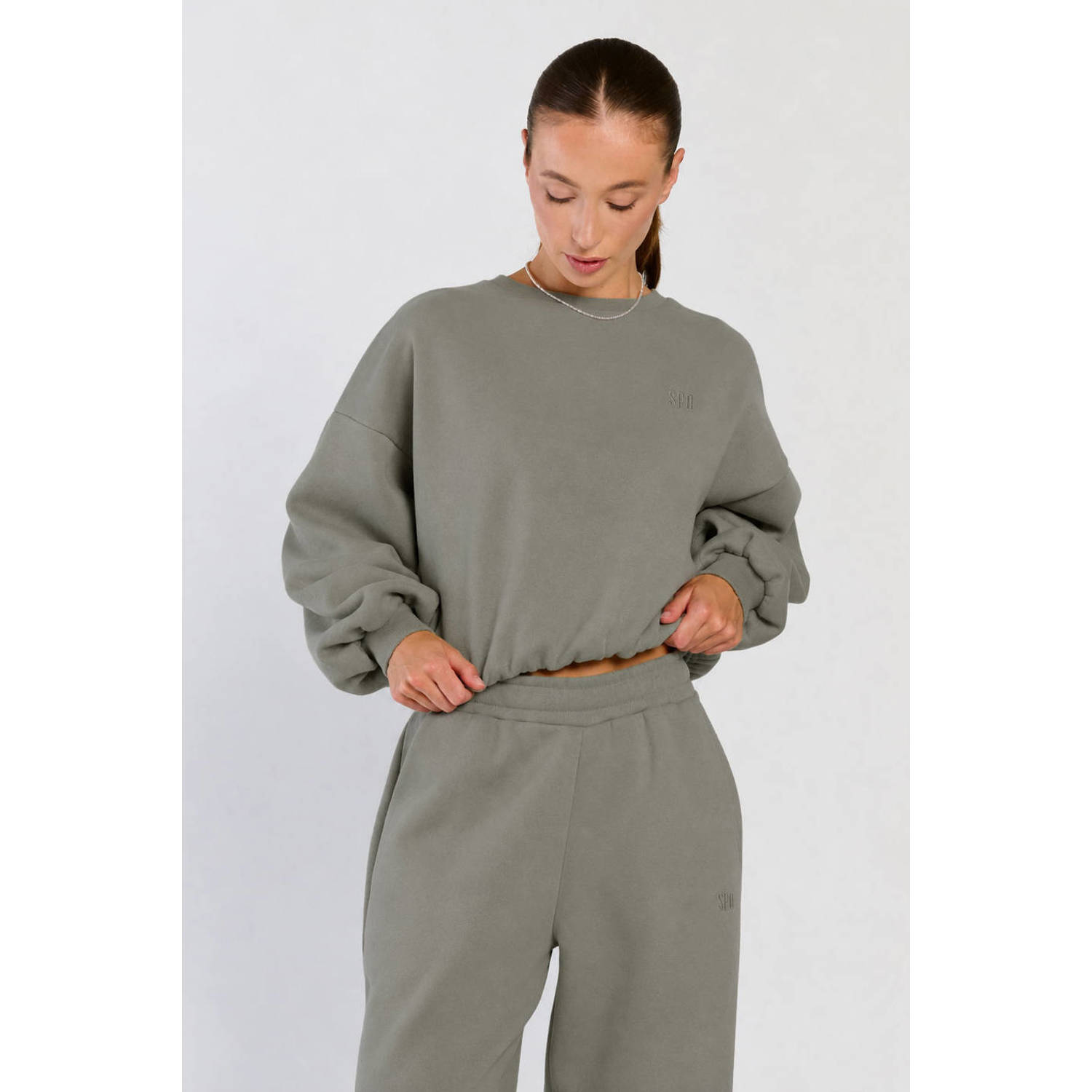 Spooq the label katoenen sweater grijs
