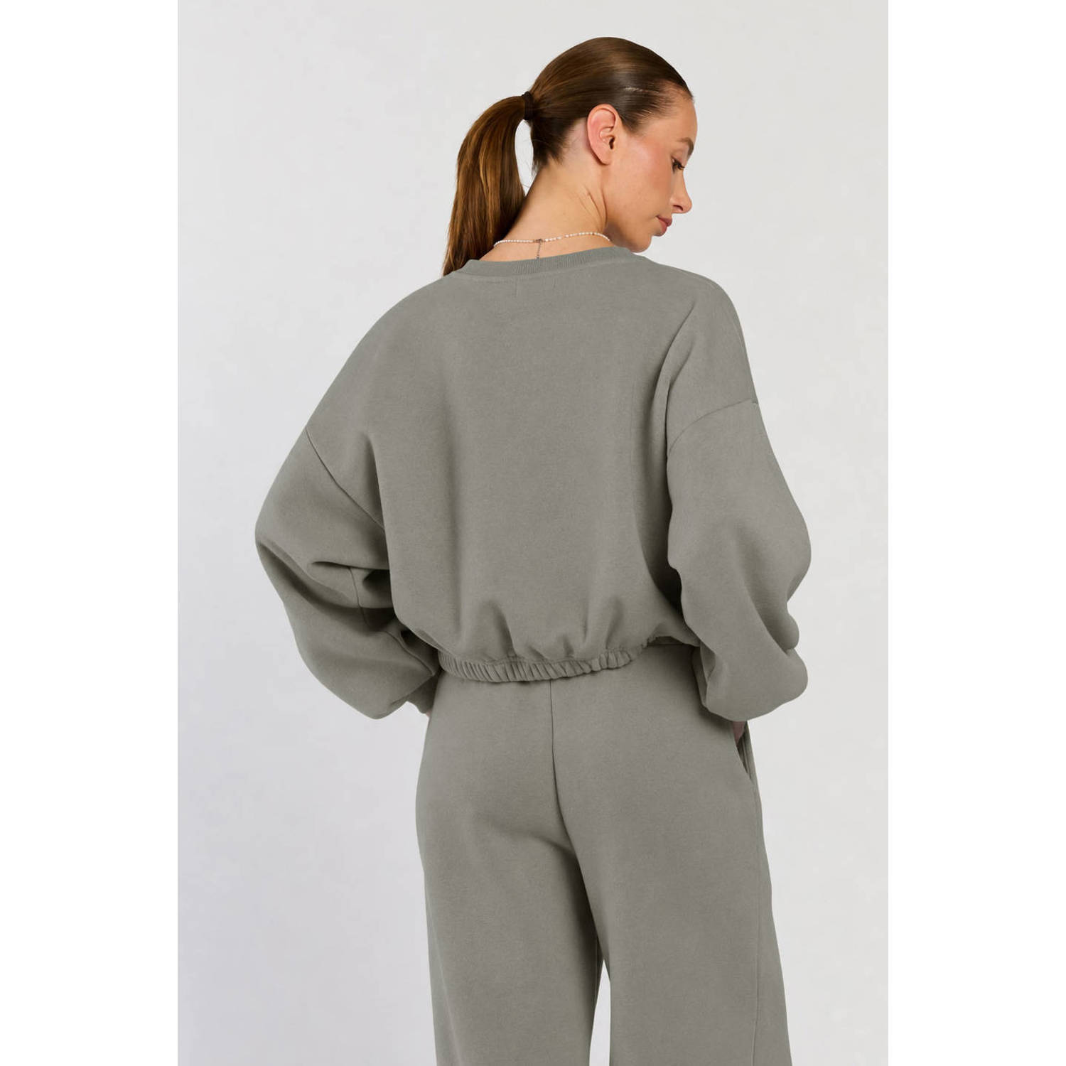 Spooq the label katoenen sweater grijs