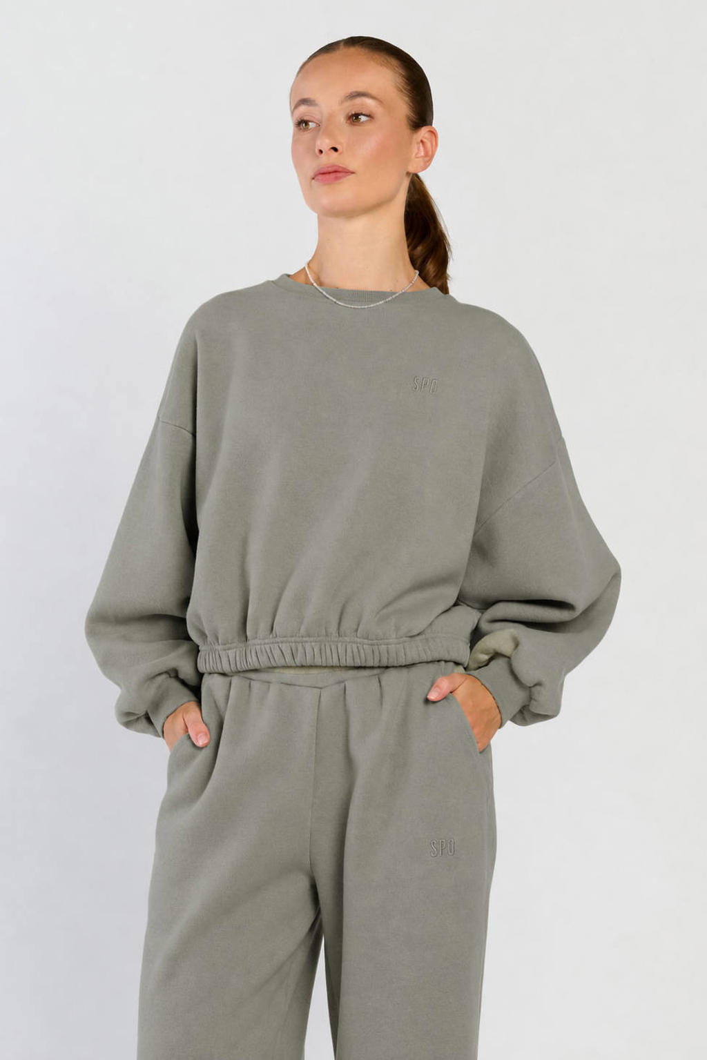 Spooq the label katoenen sweater - grijs