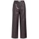 VILA imitatieleren straight leg coated broek - donkerpaars
