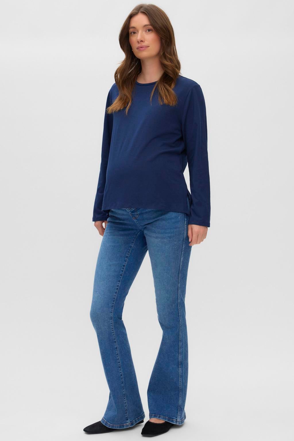 MAMALICIOUS zwangerschaps flared jeans - medium blue denim