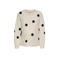 ONLY MATERNITY regular fit gebreide zwangerschapstrui met stippen - ecru/zwart