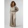 LabeL DOT top met cut-out - taupe