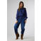 LabeL DOT blouse met borduursels - donkerblauw