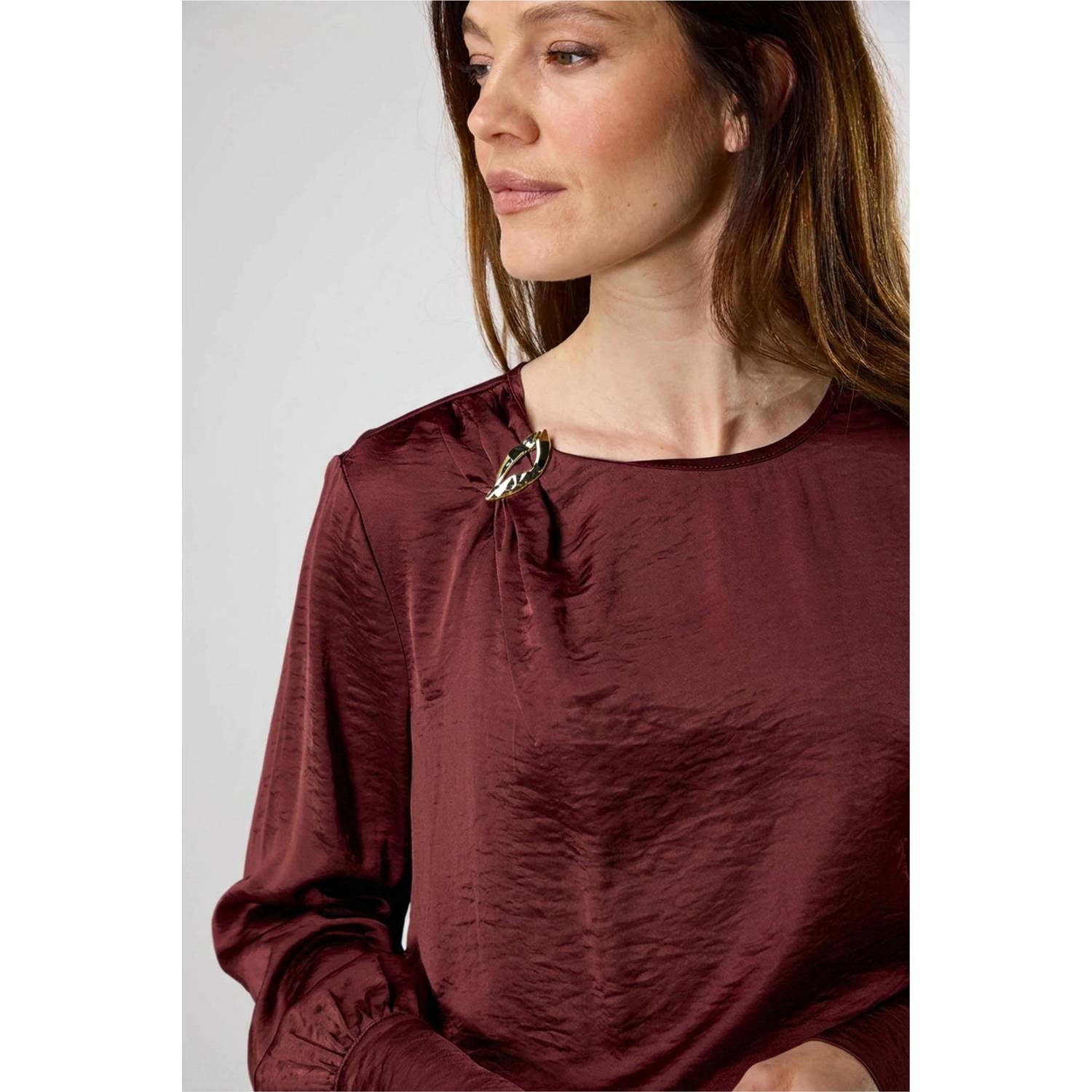 LabeL DOT top donkerrood