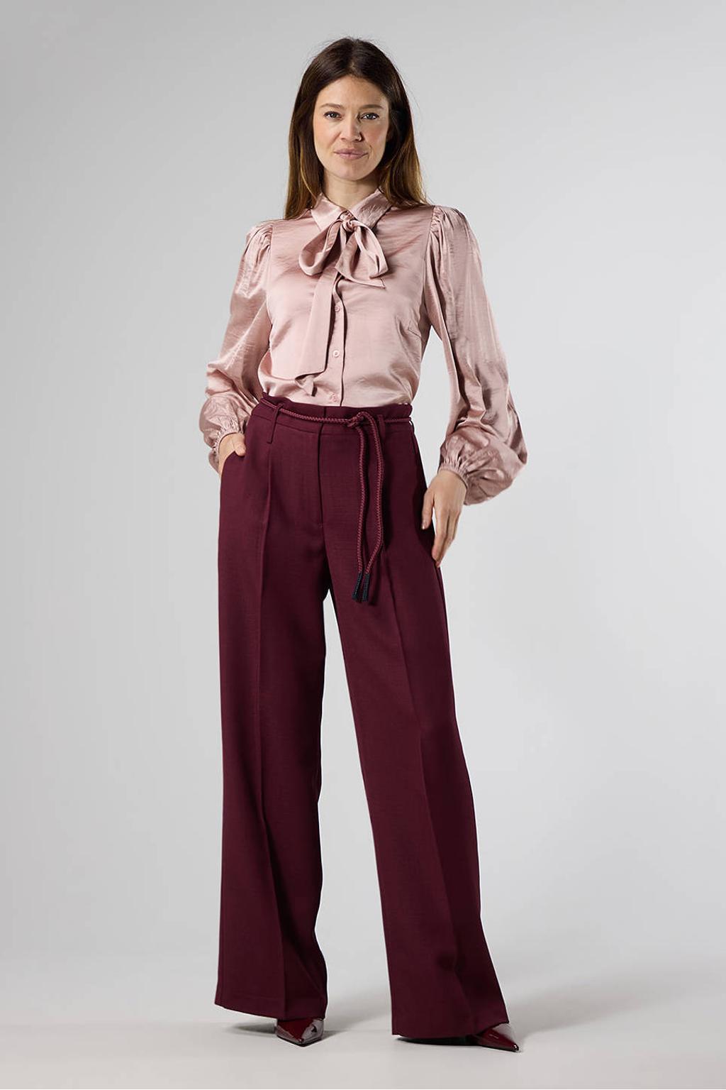LabeL DOT rechtvallende blouse - oudroze
