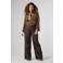 LabeL DOT gevoerd vest - bruin