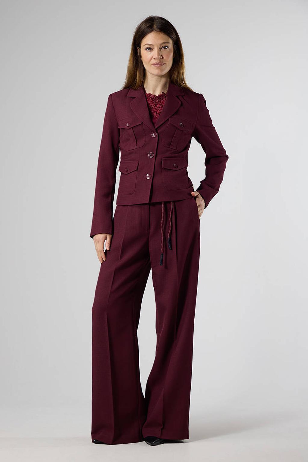 LabeL DOT wide leg pantalon - donkerrood