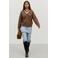 VERO MODA gebreide trui met wol - bruin