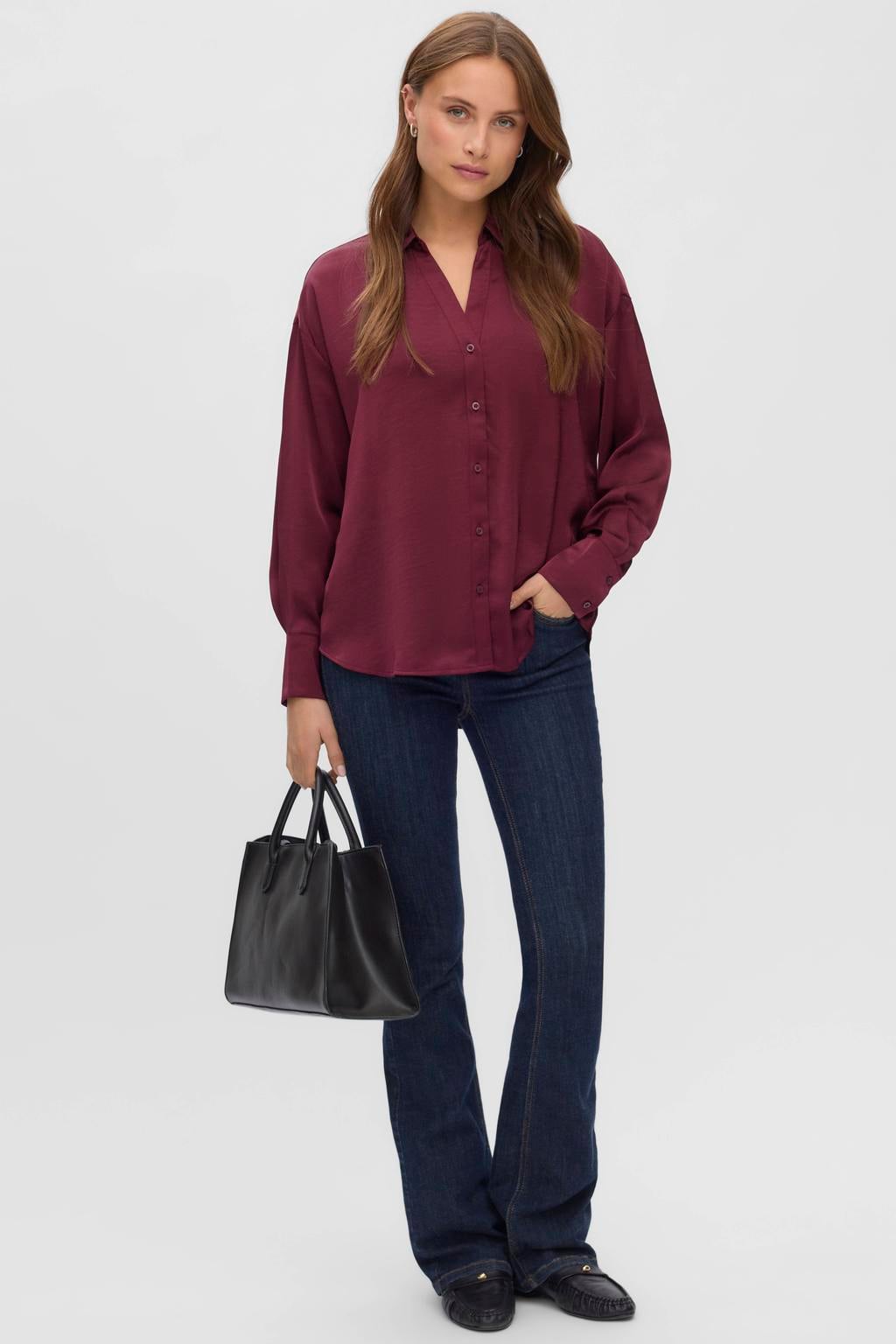 VERO MODA blouse - donkerrood