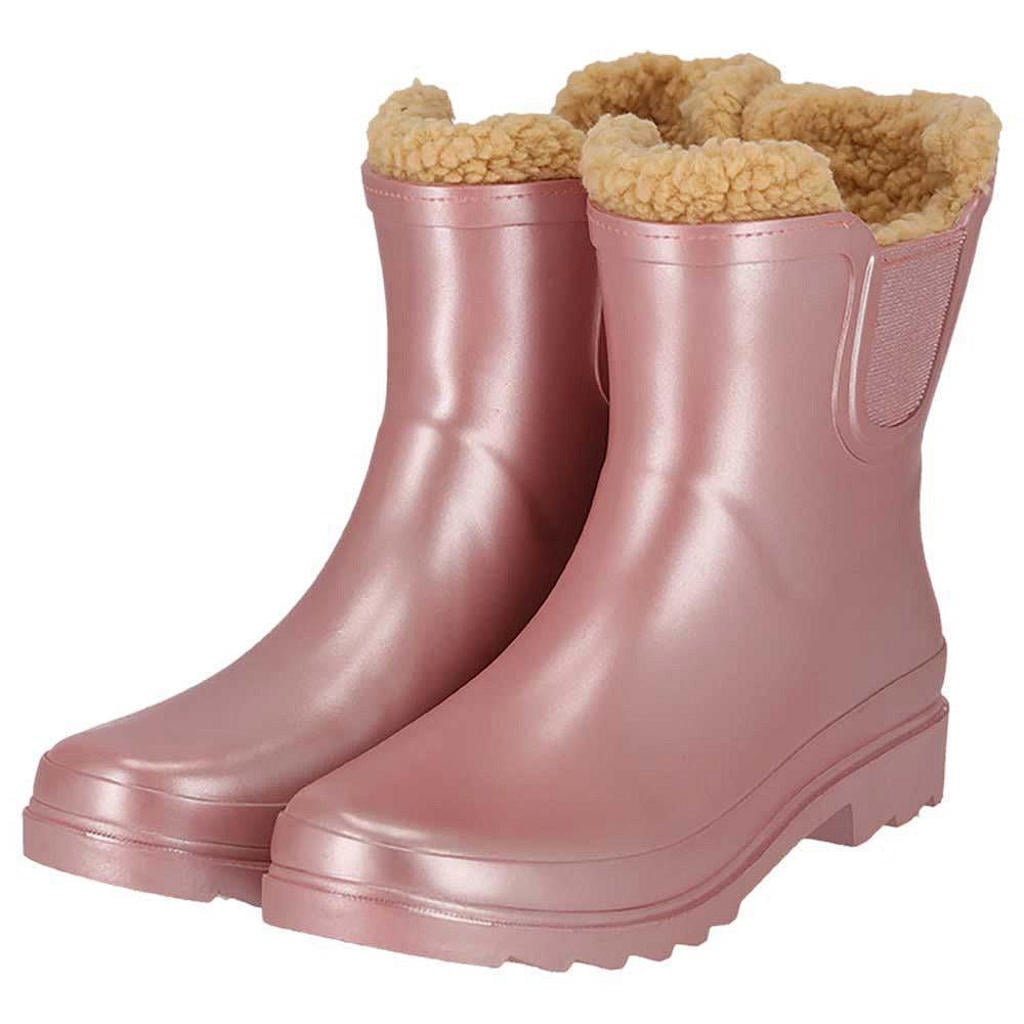 XQ Chelsea regenlaarzen dames - Fake fur voering