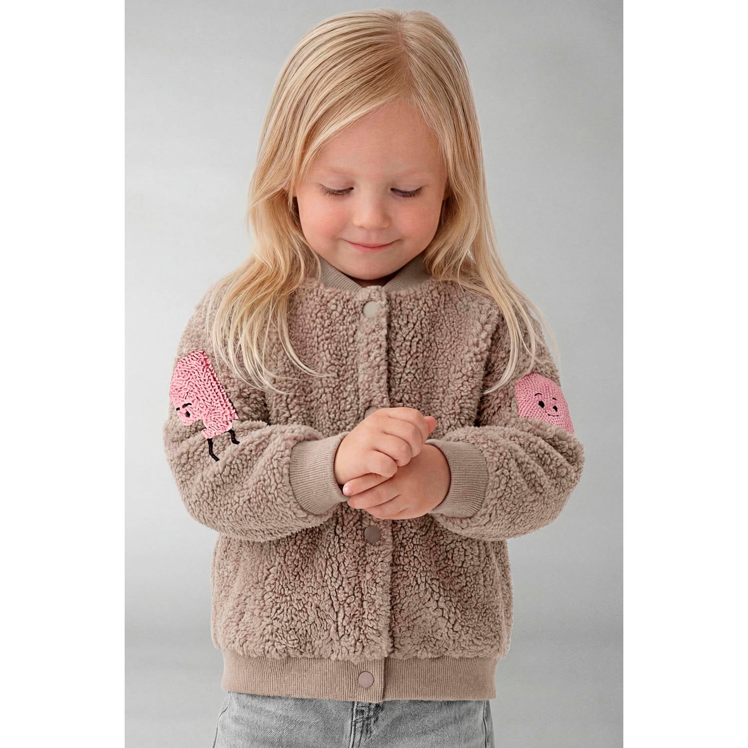 NAME IT MINI teddy baseballjack beige