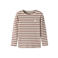 NAME IT MINI gestreepte longsleeve - beige/rood