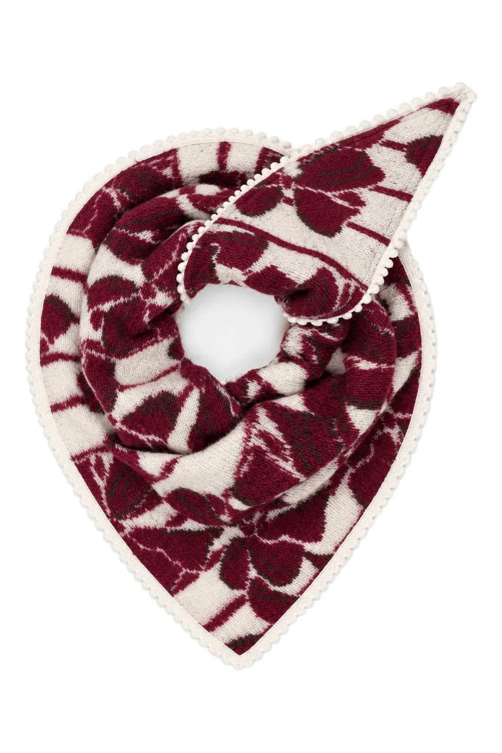POM Amsterdam sjaal Hero Ribbon bordeauxrood