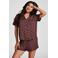 Hunkemöller pyjamashort - bruin/wit