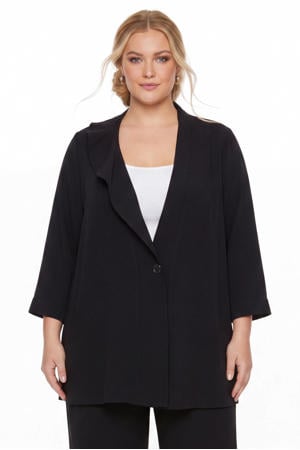 regular fit blazer Plus Size - zwart