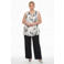 YOEK viscose tuniek Plus Size met print - beige
