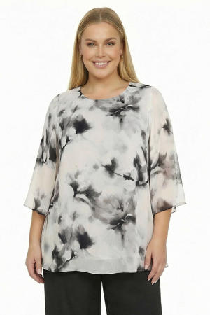 viscose tuniek Plus Size - beige