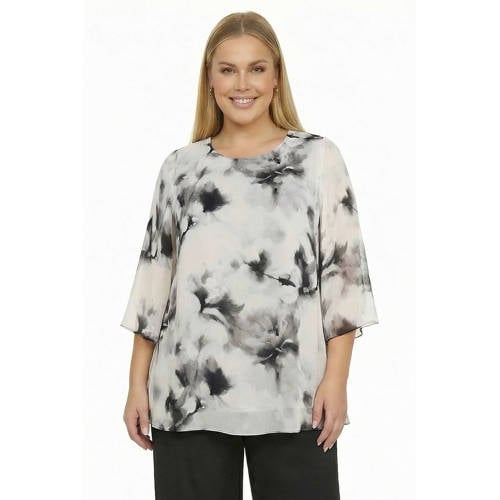 YOEK viscose tuniek Plus beige