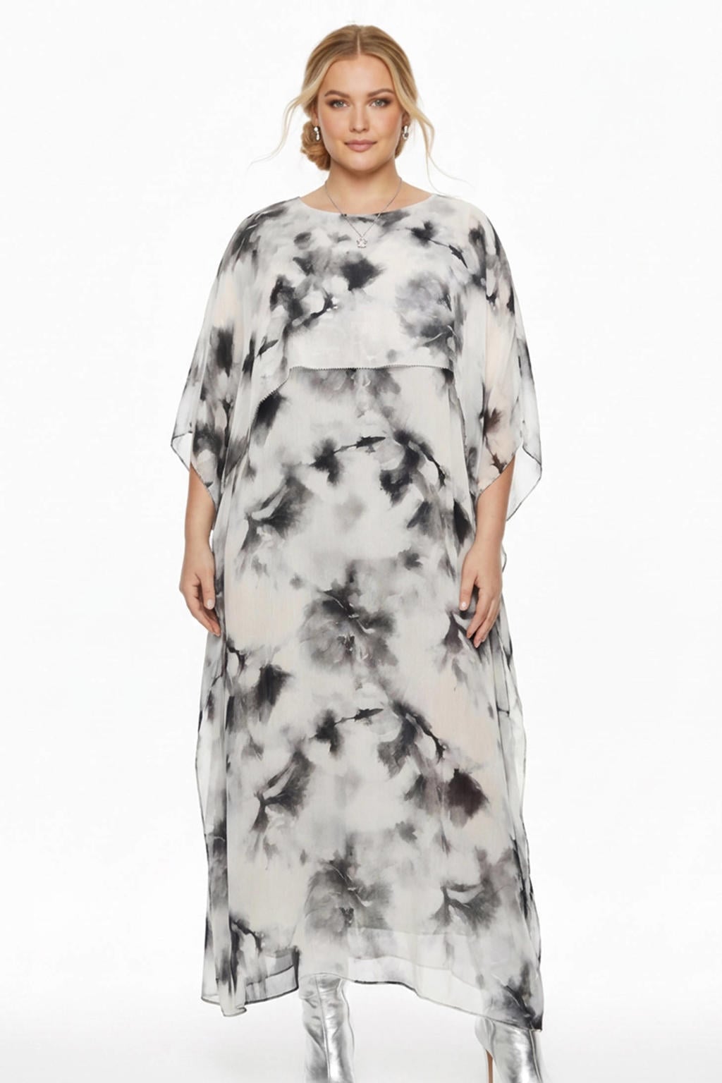 YOEK viscose jurk Plus Size - ecru