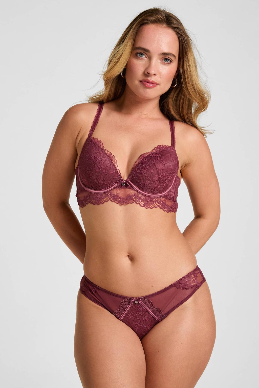Hunkemöller Naomi brazilian slip - donkerroze
