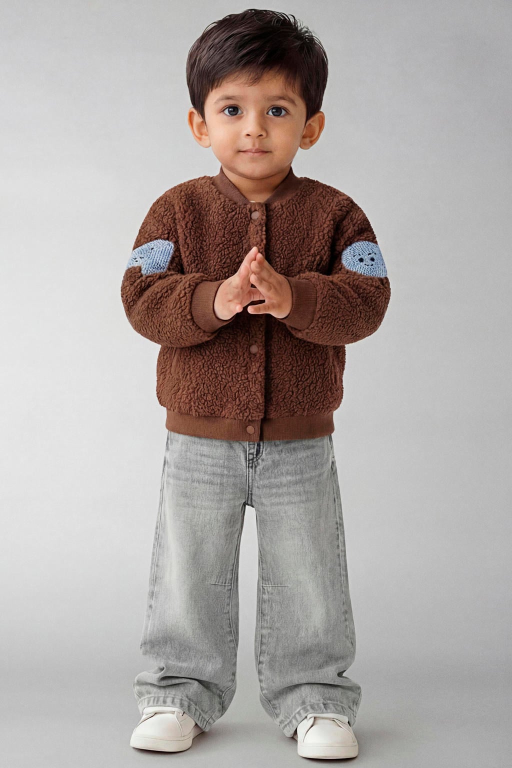 NAME IT MINI teddy baseball jacket - bruin