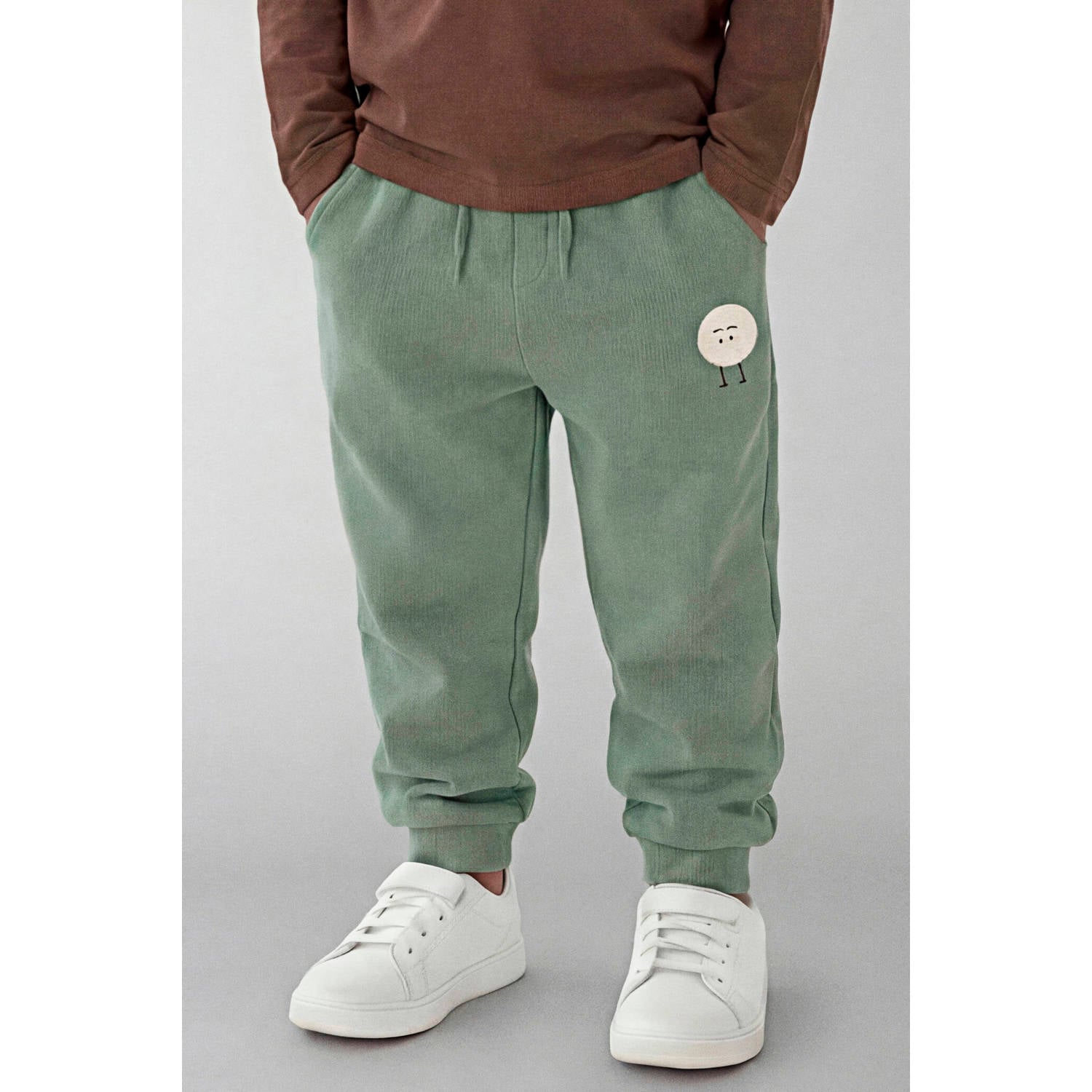NAME IT MINI joggingbroek met print groen