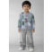 NAME IT MINI sweater met print - blauw/beige/groen