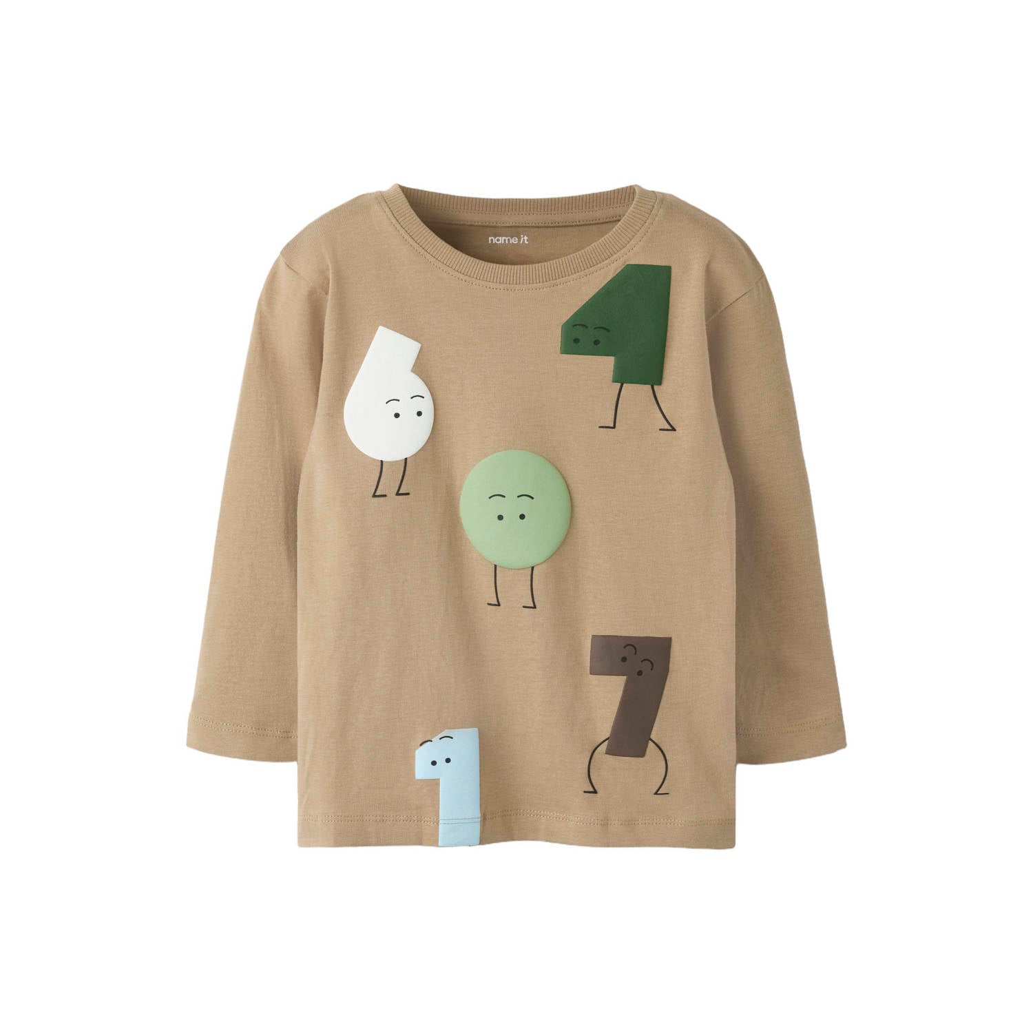 NAME IT MINI longsleeve met print zand