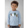 NAME IT MINI longsleeve met print - lichtblauw