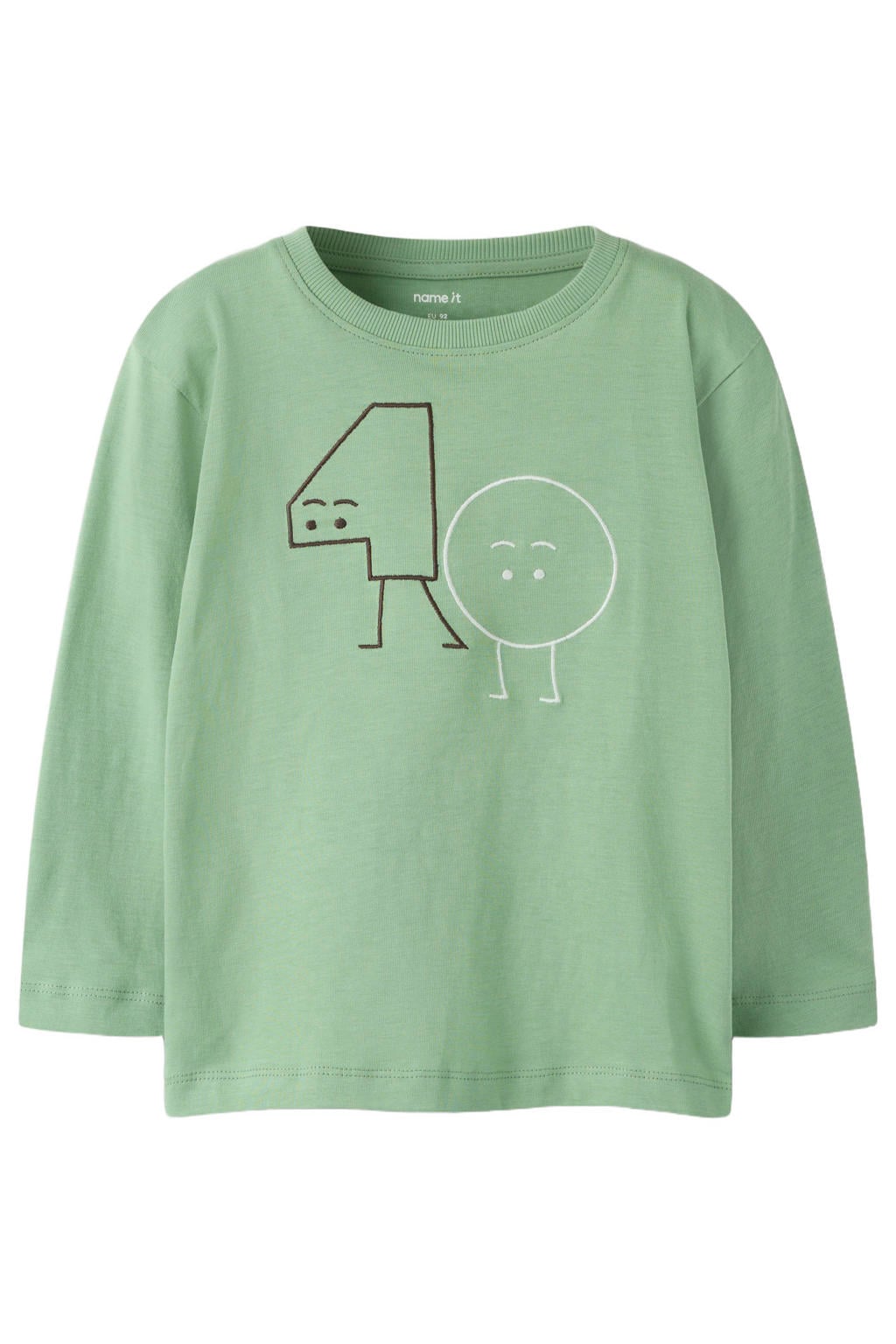 NAME IT MINI longsleeve met print - groen