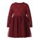 NAME IT MINI midi jurk met tule details - donkerrood