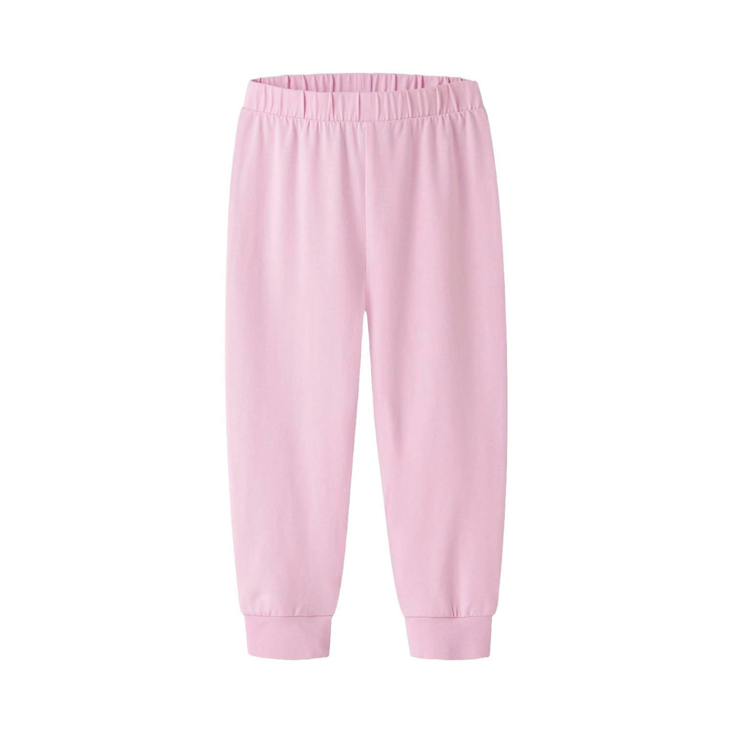 NAME IT MINI pyjama met print en ruches roze wit
