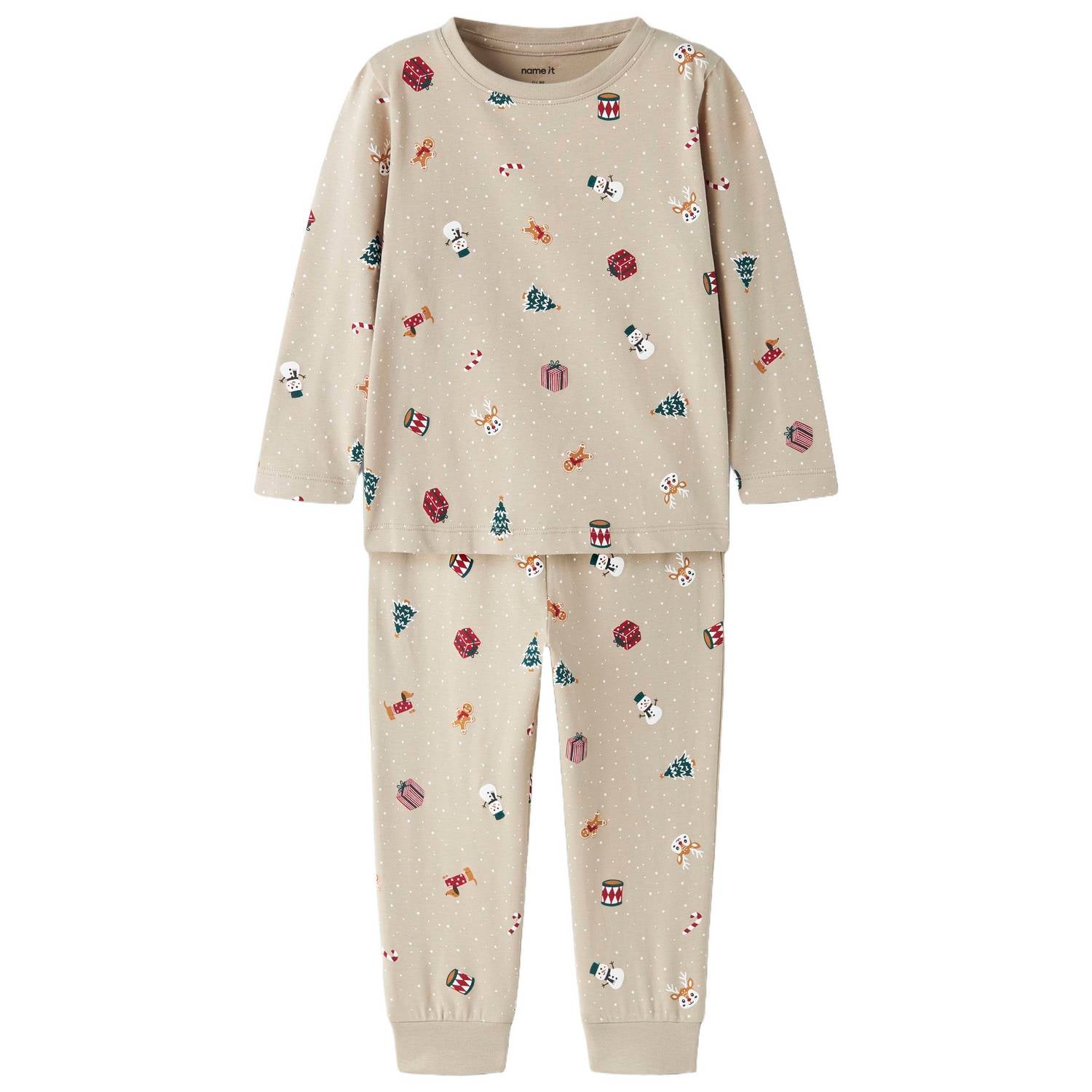 NAME IT MINI pyjama met print beige