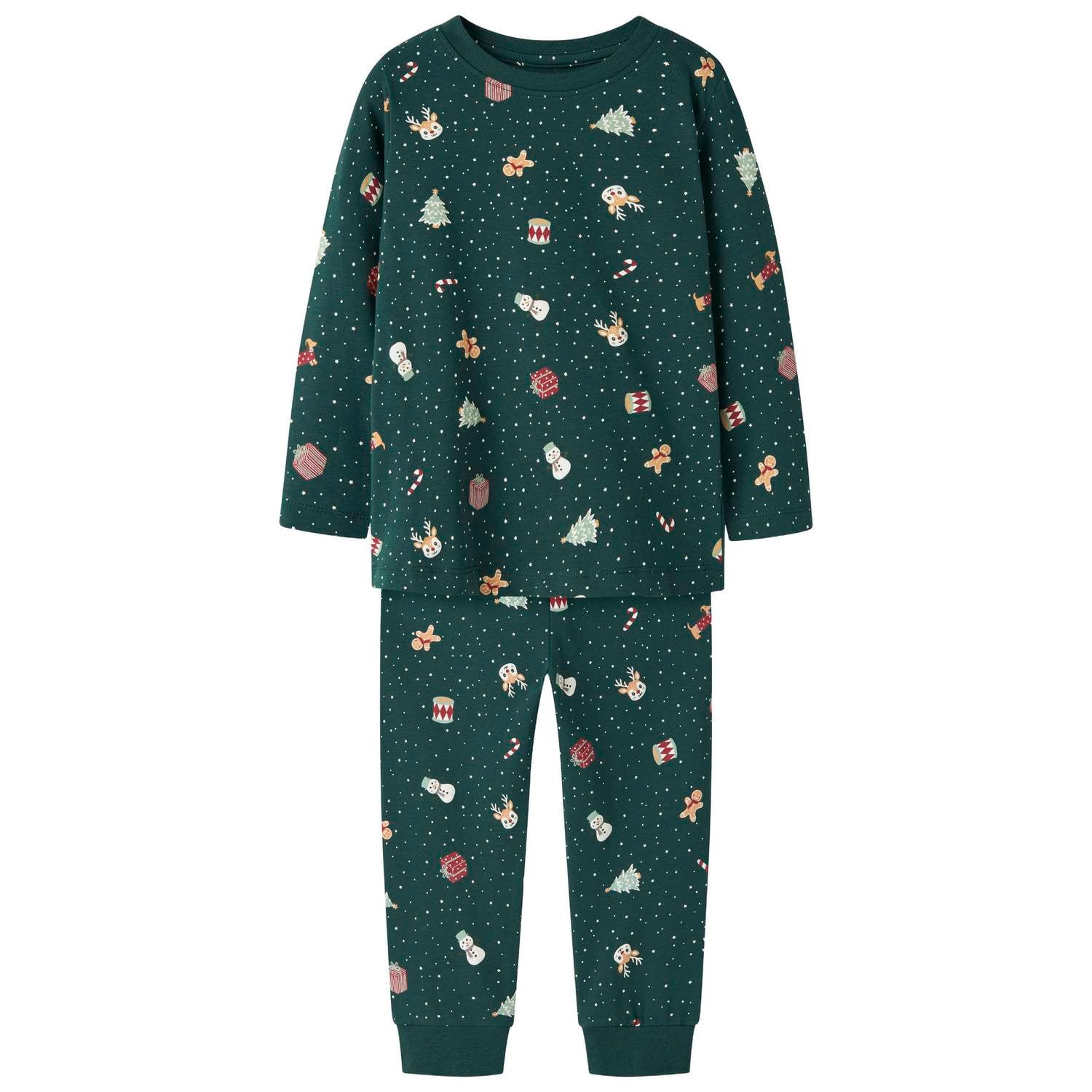 NAME IT MINI pyjama met print groen