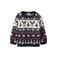 NAME IT MINI jacquard kersttrui met print - donkerblauw