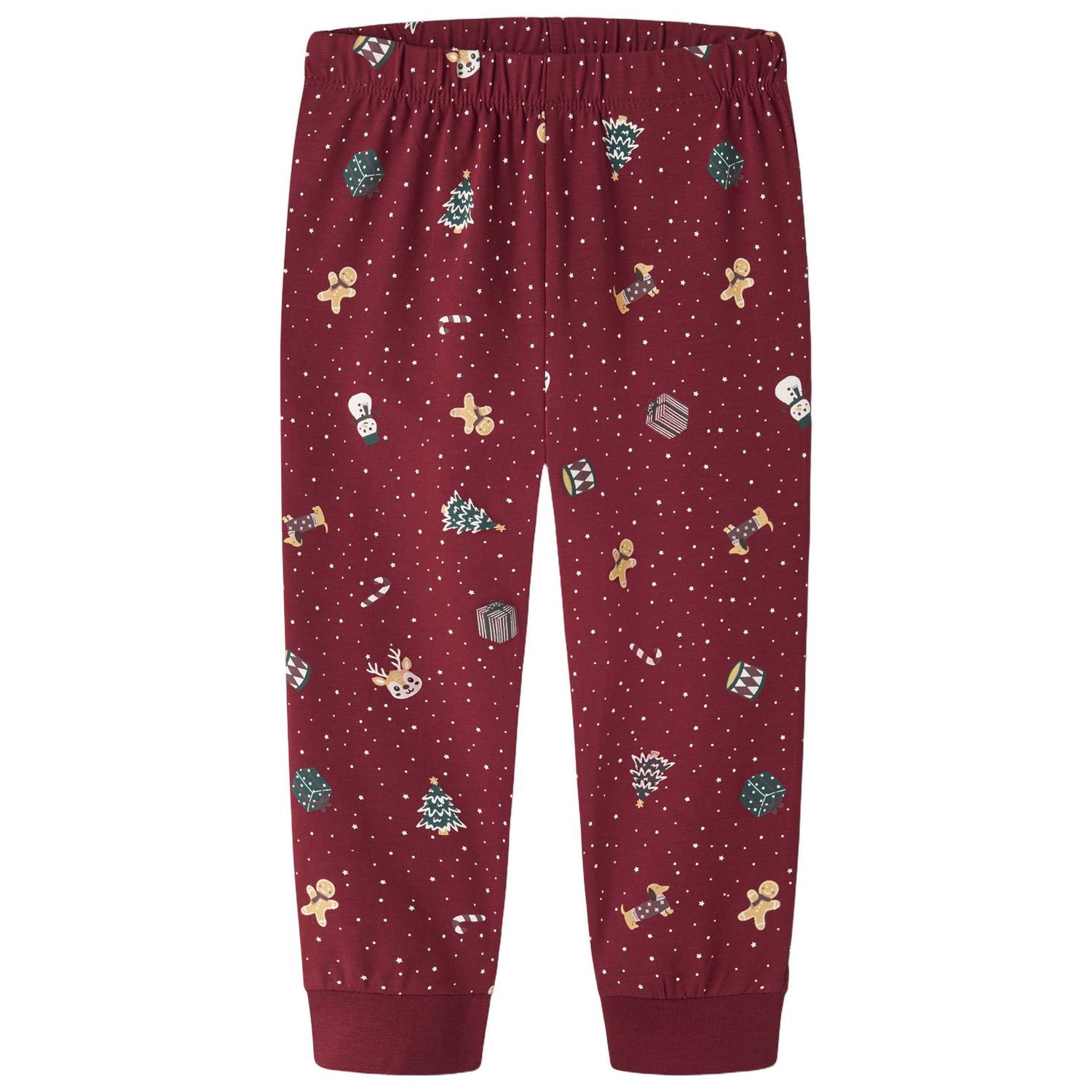 NAME IT MINI pyjama met print donkerrood