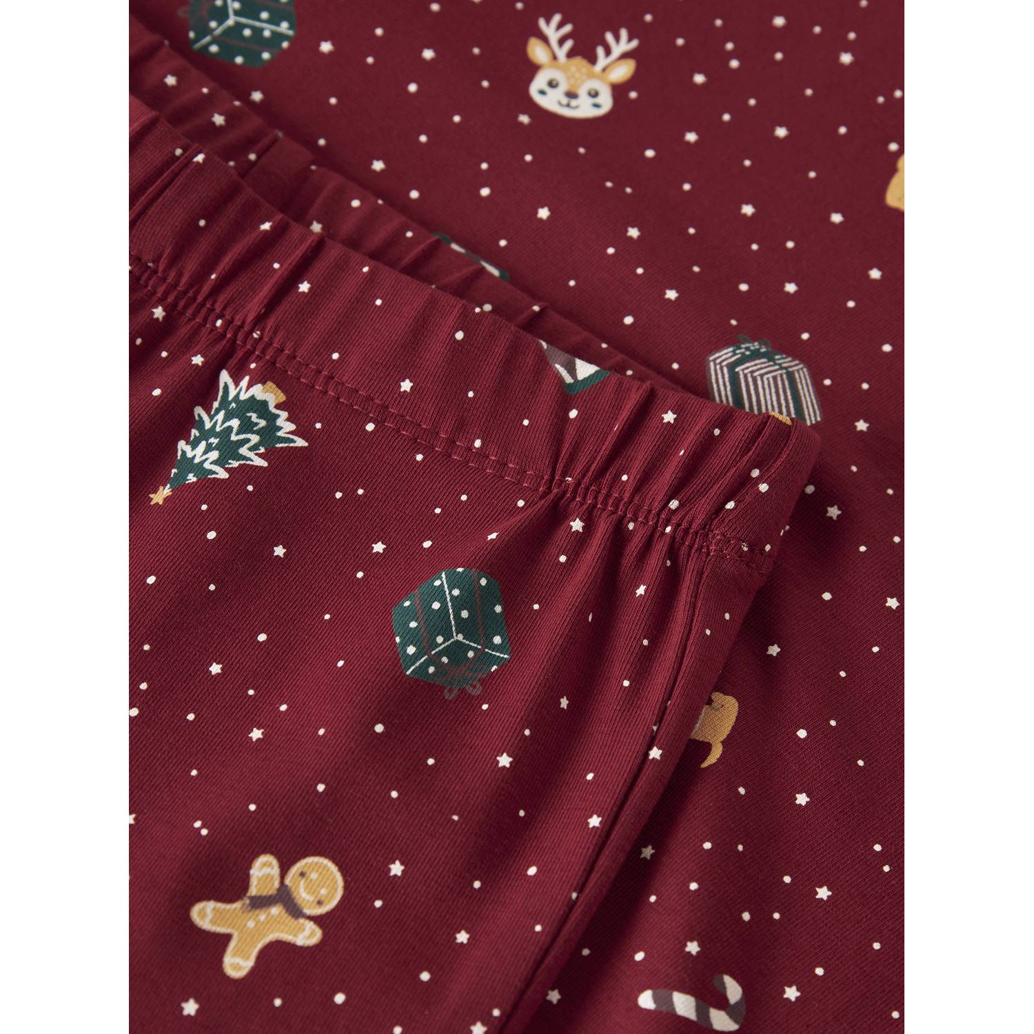 NAME IT MINI pyjama met print donkerrood