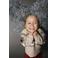 NAME IT MINI jacquard kersttrui met print - beige