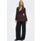 ONLY MATERNITY gebreid zwangerschapsvest met ajourdetails - aubergine