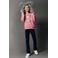 NAME IT KIDS rechtvallende sweater met print - roze
