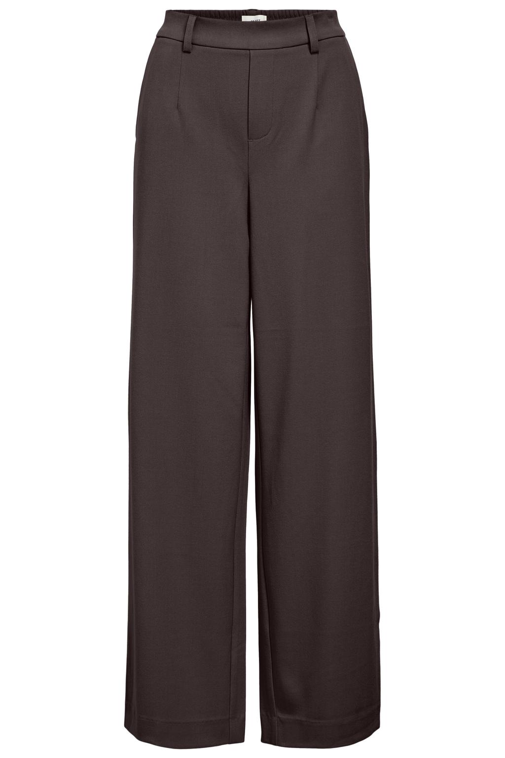 Donkerblauwe dames Object TALL wide leg casual broek met effen