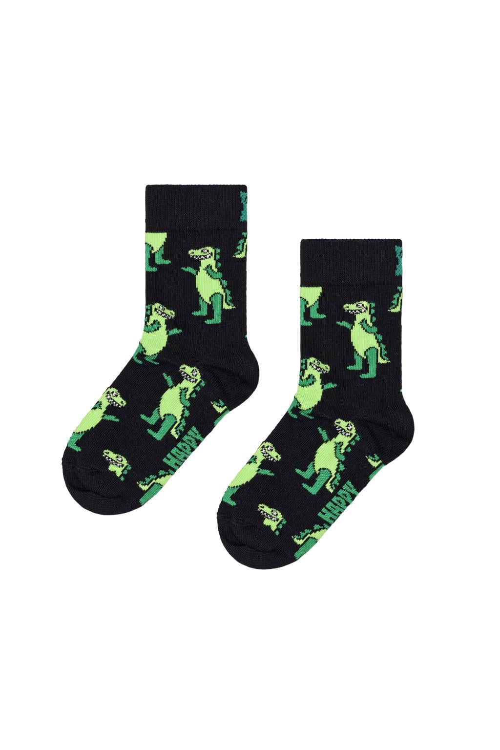 Happy Socks Kids Inflatable Dino sokken met print - zwart/groen