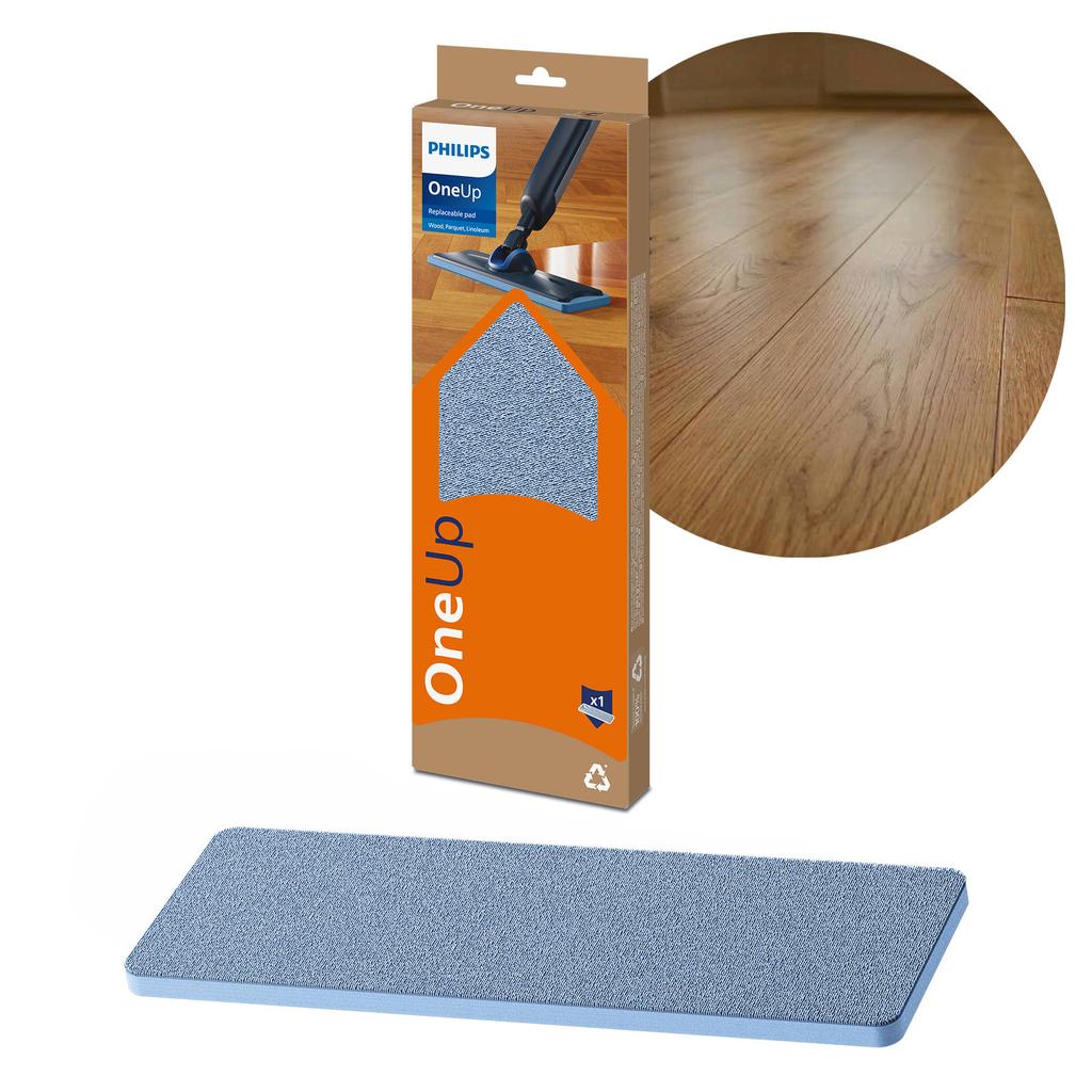 Philips OneUp verwisselbare dweildoek - voor houten vloeren - 1 stuk - XV1884/10