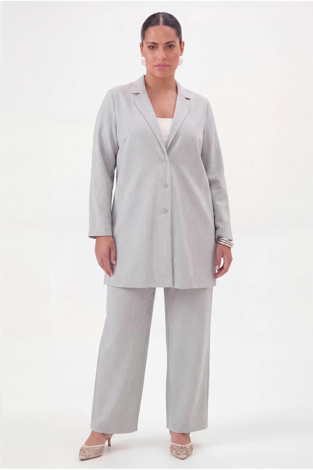YOEK broek Plus Size - grijs