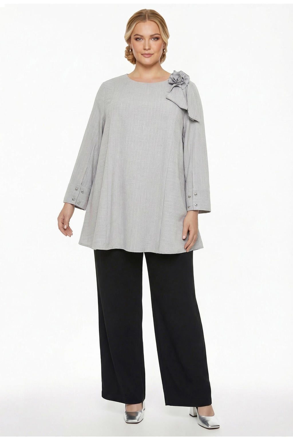 YOEK tuniek Plus Size - grijs