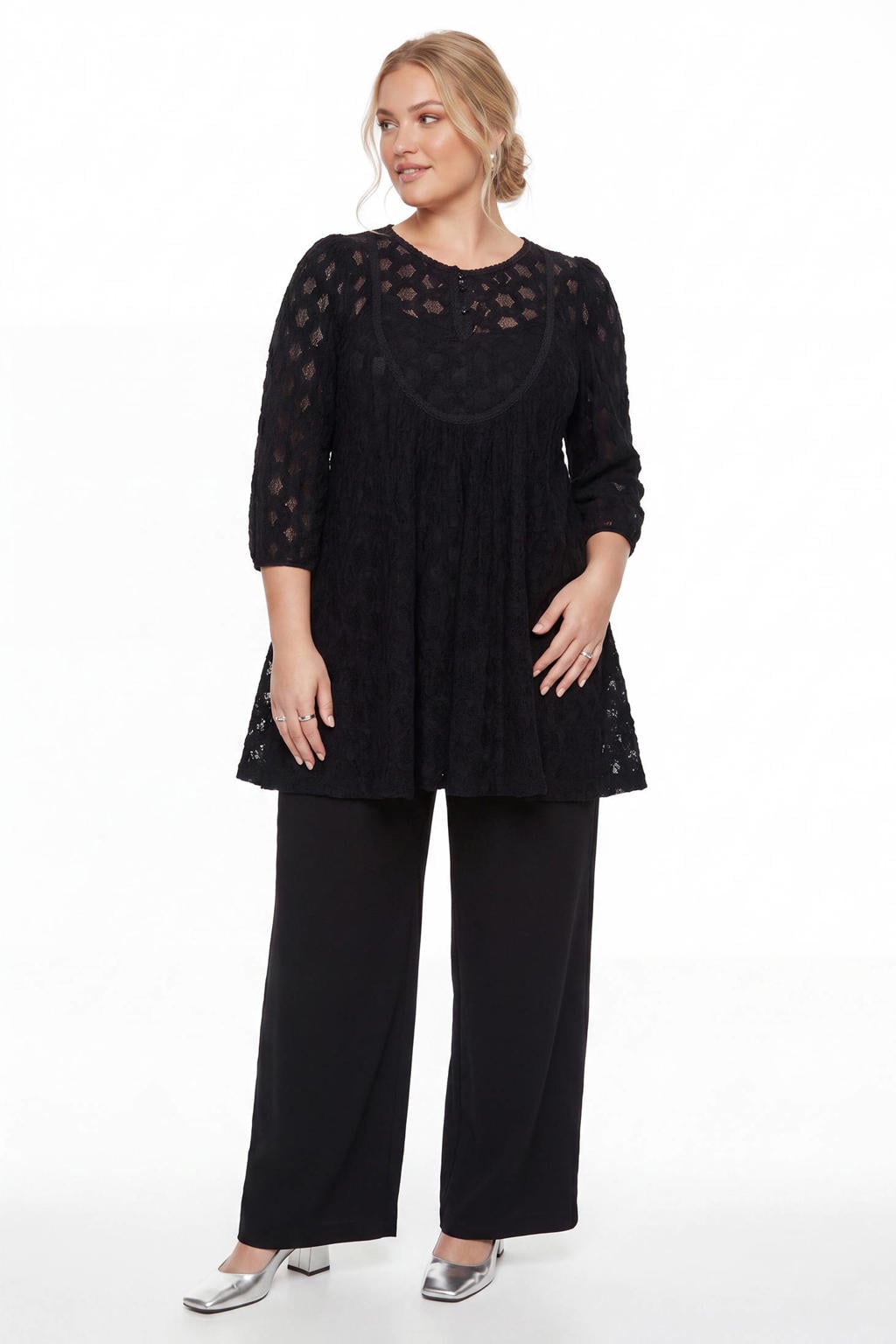 YOEK tuniek Plus Size - zwart