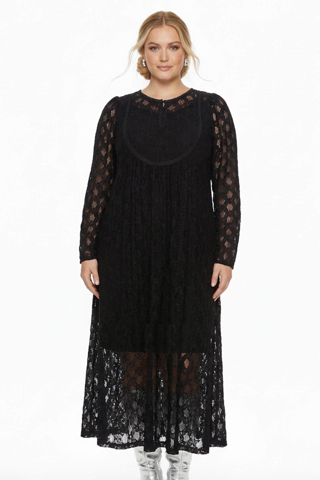 YOEK jurk Plus Size - zwart