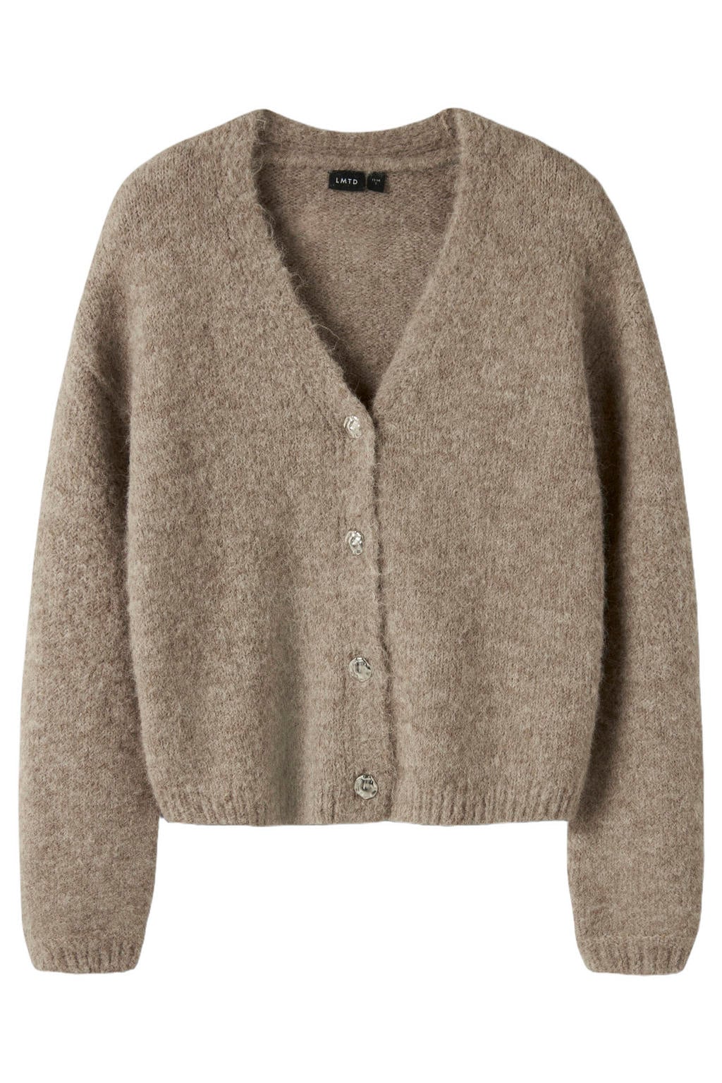 LMTD gebreid vest met wol - bruin
