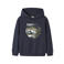NAME IT KIDS rechtvallende hoodie met print - donkerblauw